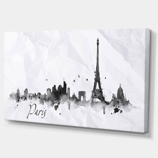 Designart - Paris with Eiffel Silhouette